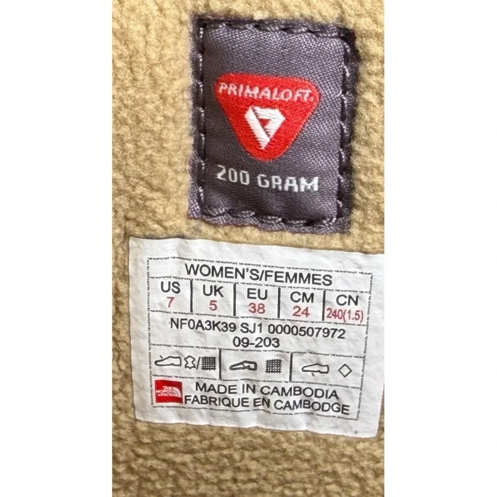 The North Face Women's Winter Park‎ Ozone Snow Boots Khaki Women's Size 7 No Box